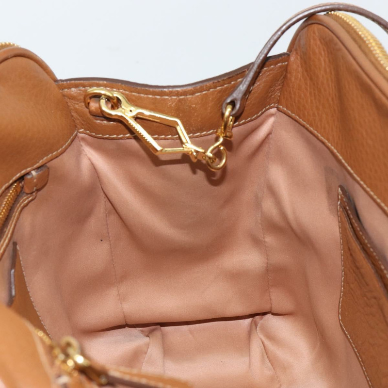 【日本直送】Miu Miu 手提包 真皮 兩用 棕色 金色 正品 161740V-20