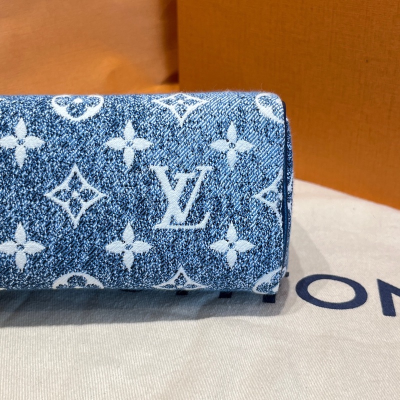 LV單寧丹寧牛仔speedynano spnano枕頭包-5