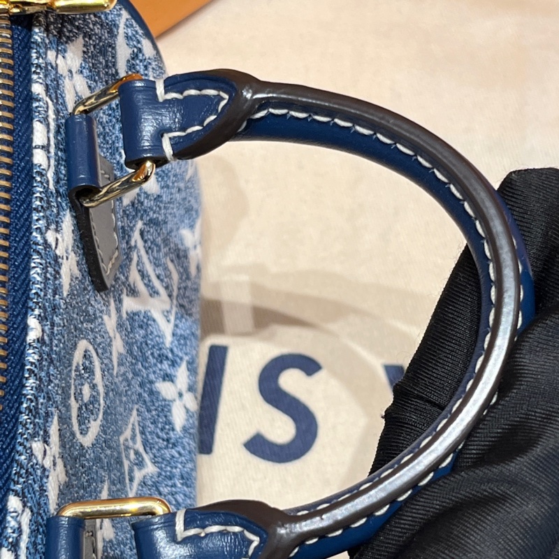 LV單寧丹寧牛仔speedynano spnano枕頭包-14