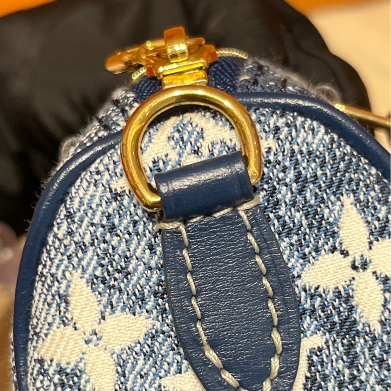 LV單寧丹寧牛仔speedynano spnano枕頭包-16