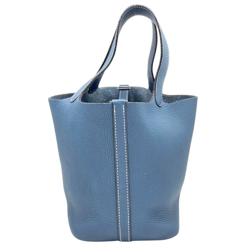 愛馬仕 Picotin PM Taurillon Bleu Thalassa Clemence 手提包 藍色 男女款-2