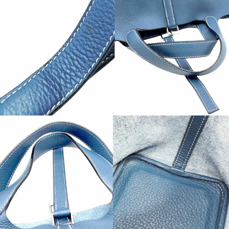 愛馬仕 Picotin PM Taurillon Bleu Thalassa Clemence 手提包 藍色 男女款-6