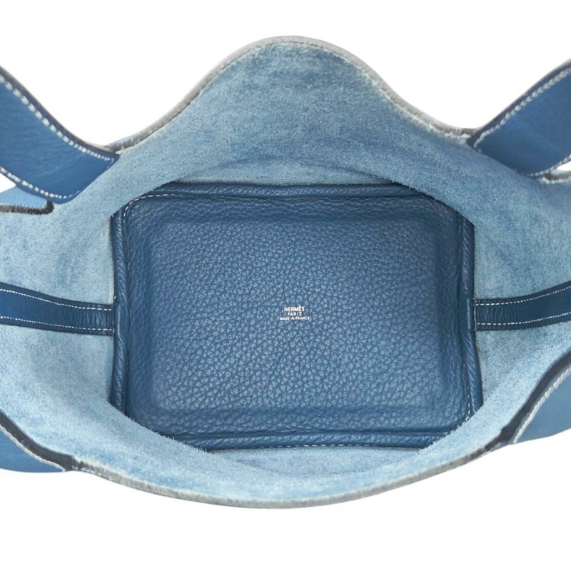 愛馬仕 Picotin PM Taurillon Bleu Thalassa Clemence 手提包 藍色 男女款-8