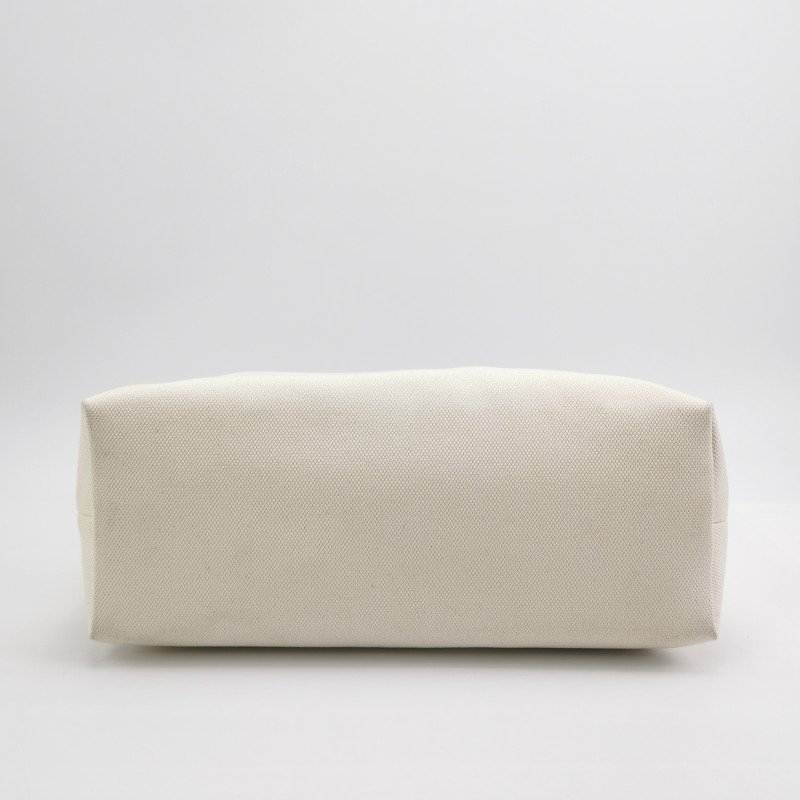 Celine Cabas牛皮帆布拼色印刷Logo單肩包-5