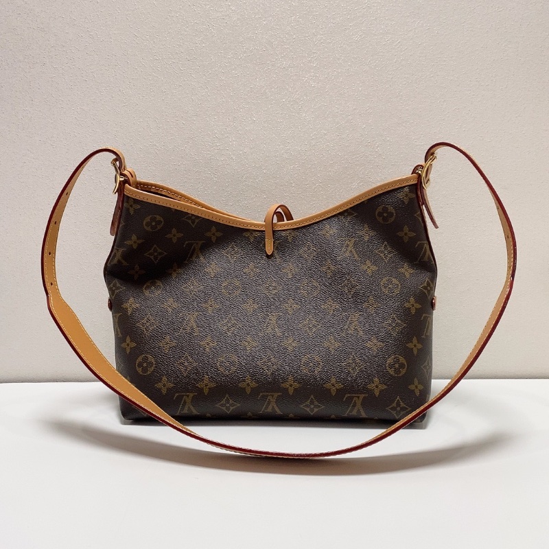 LV 小號老花carryall托特包芯片款 29×24×12 98新配件盒塵袋-6