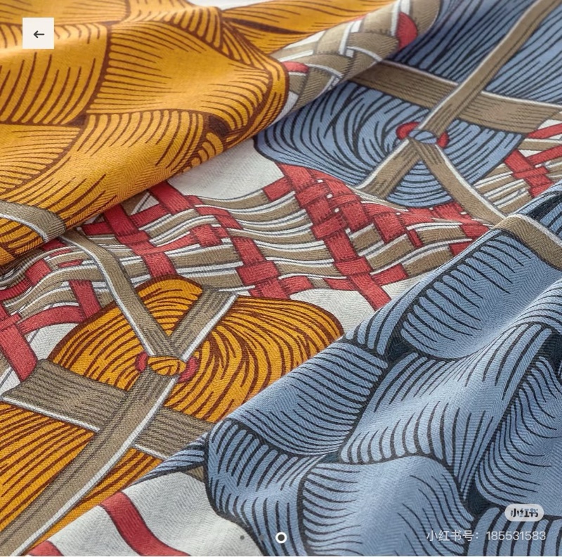 全新 愛馬仕 Hermes‘’兩馬織情” 大三角巾-2