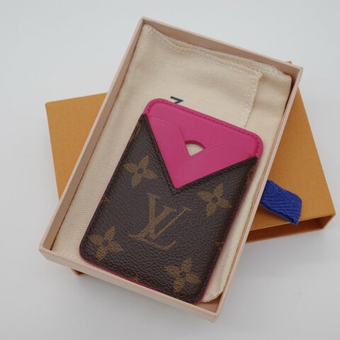 Louis Vuitton 路易威登  Porte-Cartes 老花 粉色 皮革 磁吸 卡片夾
