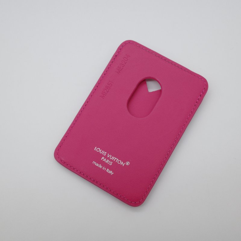 Louis Vuitton 路易威登  Porte-Cartes 老花 粉色 皮革 磁吸 卡片夾-2