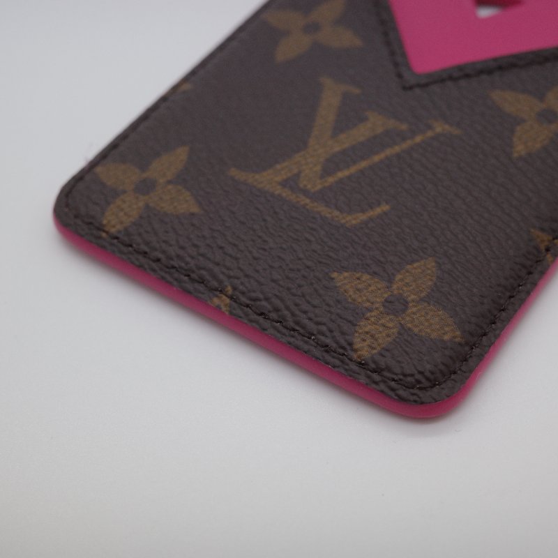 Louis Vuitton 路易威登  Porte-Cartes 老花 粉色 皮革 磁吸 卡片夾-5