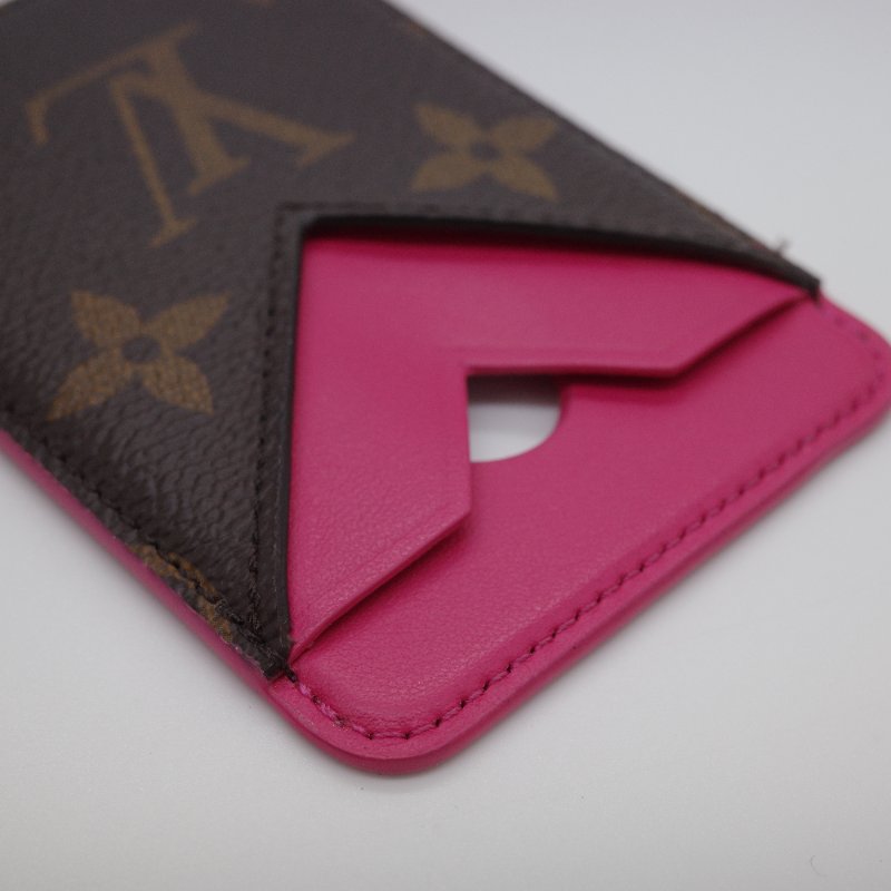 Louis Vuitton 路易威登  Porte-Cartes 老花 粉色 皮革 磁吸 卡片夾-6