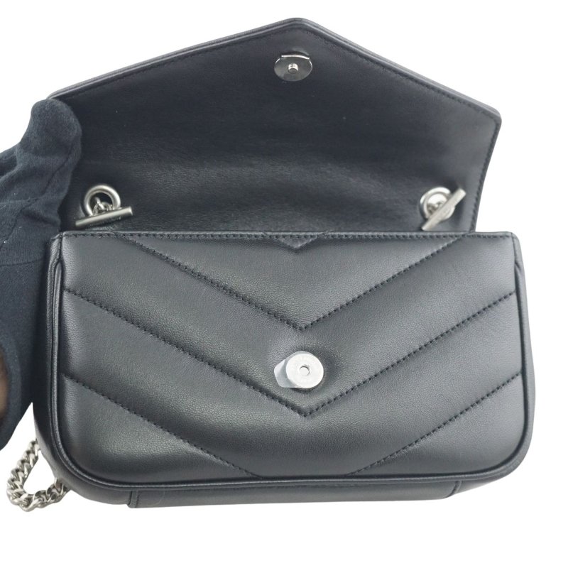 YSL Saint Laurent LOULOU MINI小羊皮手袋 鍊條包 斜背包-14