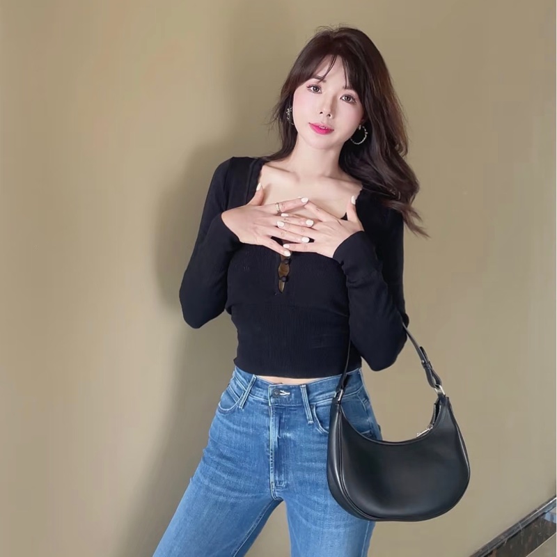 Celine 黑色AVA月亮豌豆腋下包 2021年 尺寸約26*18*6 附件:防塵袋-6