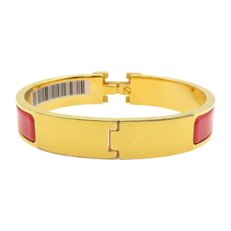 紅色琺瑯 金色鍍金 Clic H手環【HERMES 愛馬仕】 H700001F-1