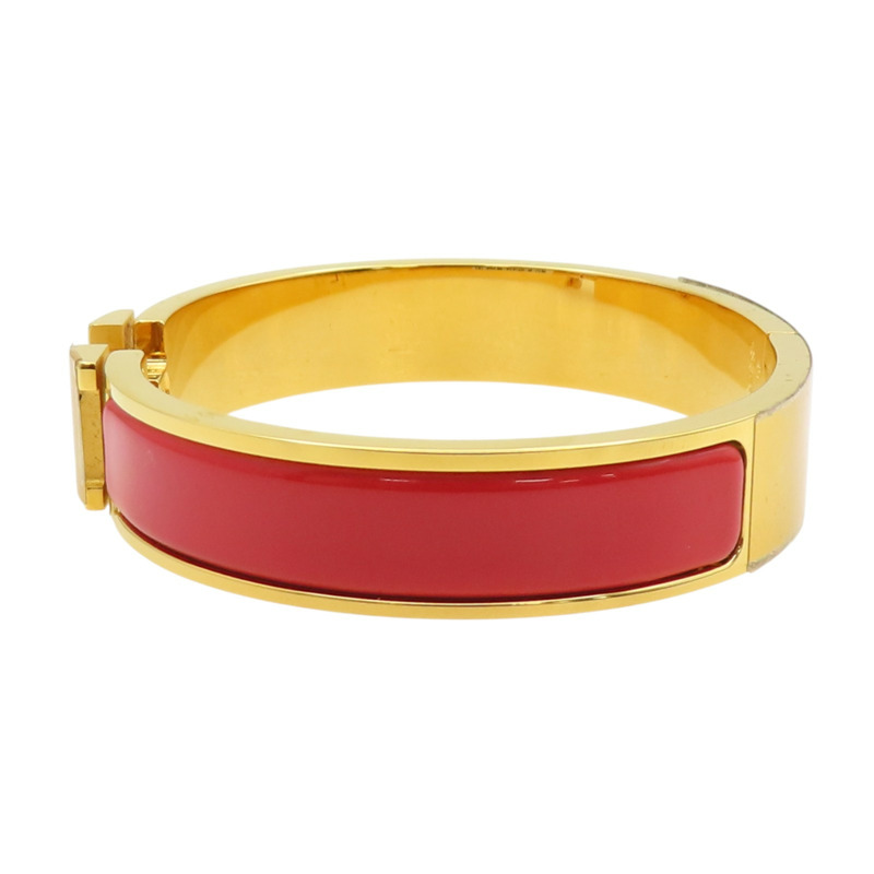 紅色琺瑯 金色鍍金 Clic H手環【HERMES 愛馬仕】 H700001F-2