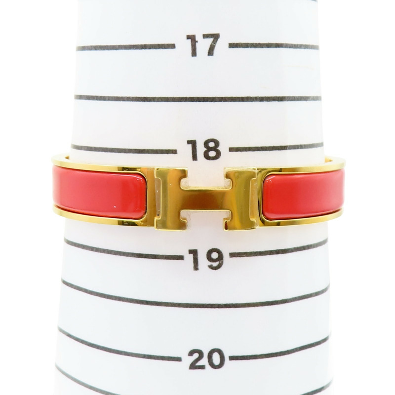 紅色琺瑯 金色鍍金 Clic H手環【HERMES 愛馬仕】 H700001F-10