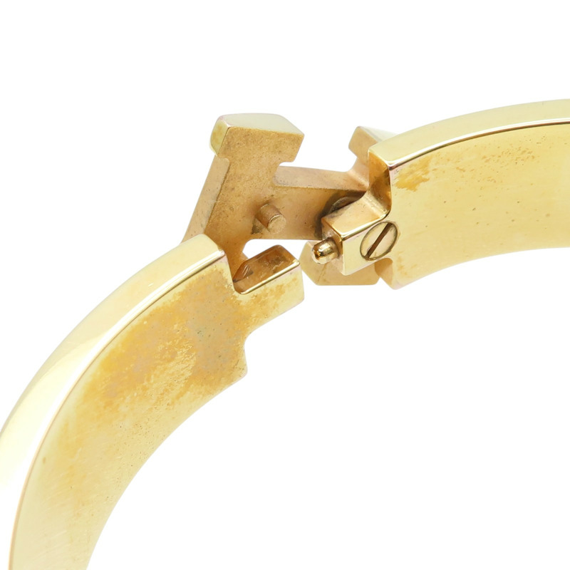 白色琺瑯 金色鍍金 Clic H手環【HERMES 愛馬仕】 H700001F-5