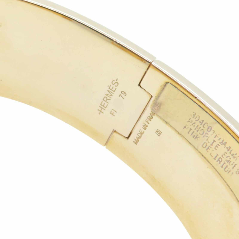 粉色 印花琺瑯 金色鍍金 Clic Clac H手環【HERMES 愛馬仕】 H304001FOA4GM-6