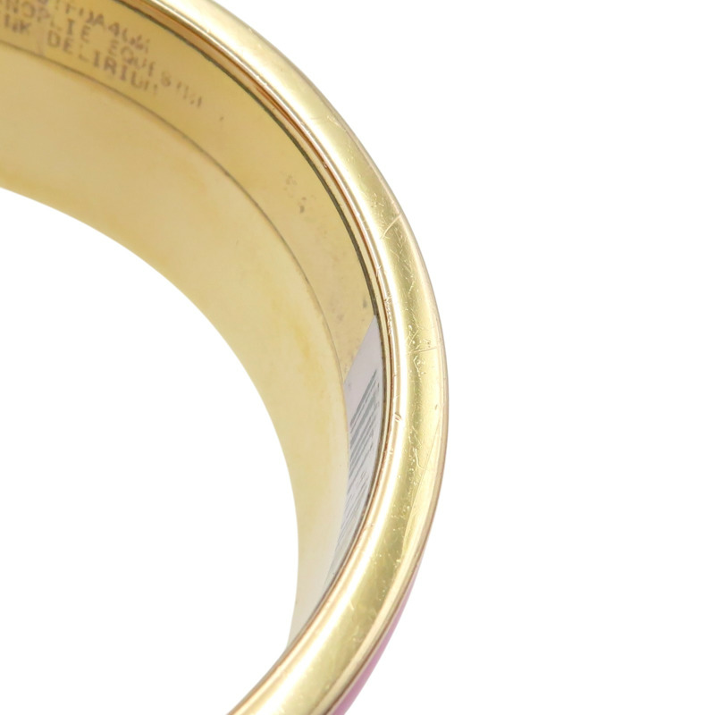 粉色 印花琺瑯 金色鍍金 Clic Clac H手環【HERMES 愛馬仕】 H304001FOA4GM-10