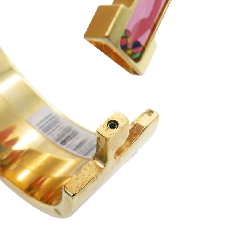 粉色 印花琺瑯 金色鍍金 Clic Clac H手環【HERMES 愛馬仕】 H304001FOA4GM-12