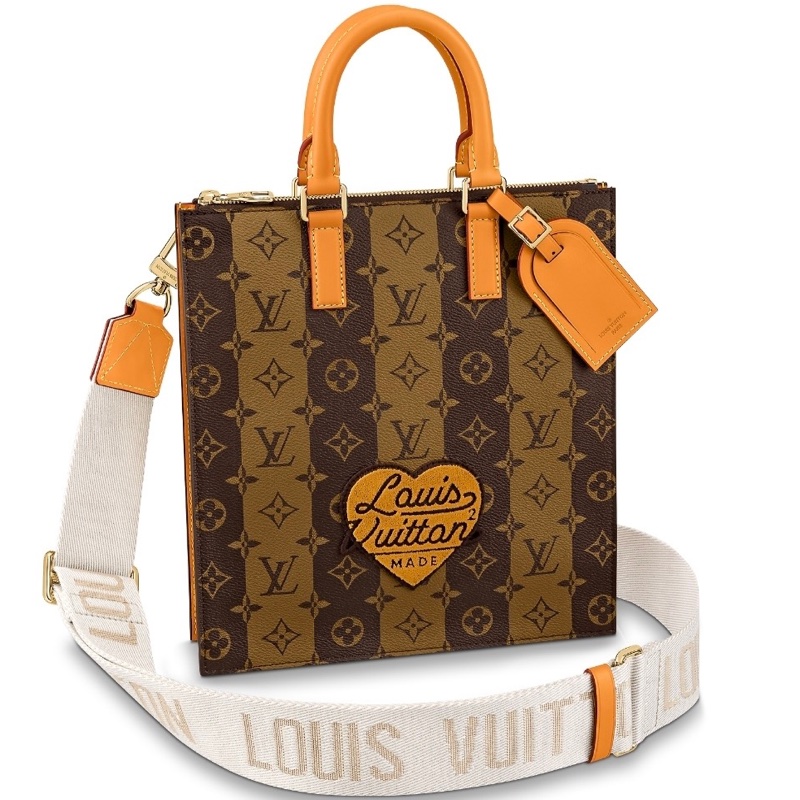 LV x NIGO聯名款sac plat中號琴譜包 芯片款 尺寸約26*6.5*28-0