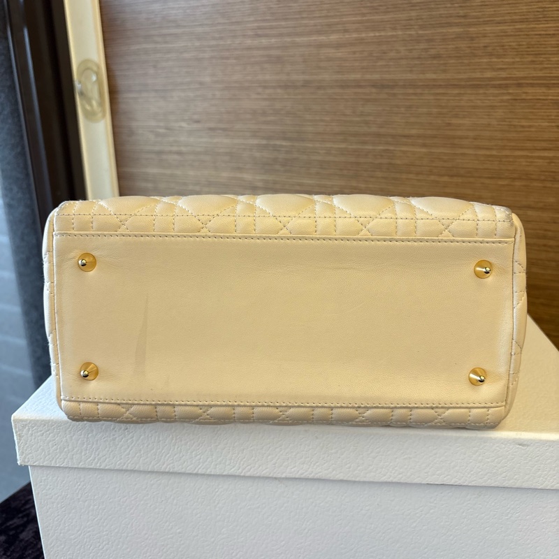 lady Dior 白色黛妃 附背帶-7