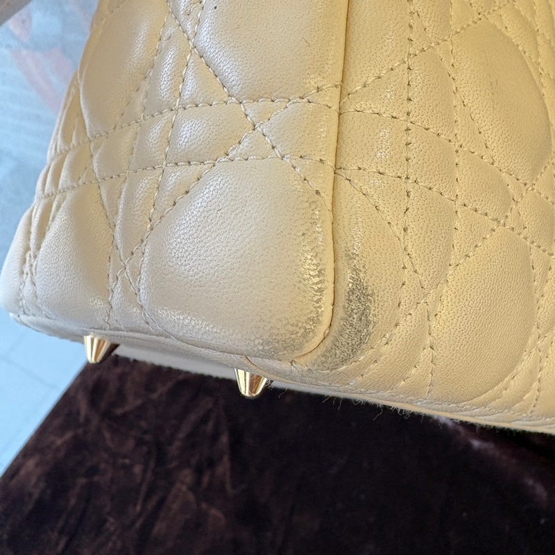 lady Dior 白色黛妃 附背帶-16