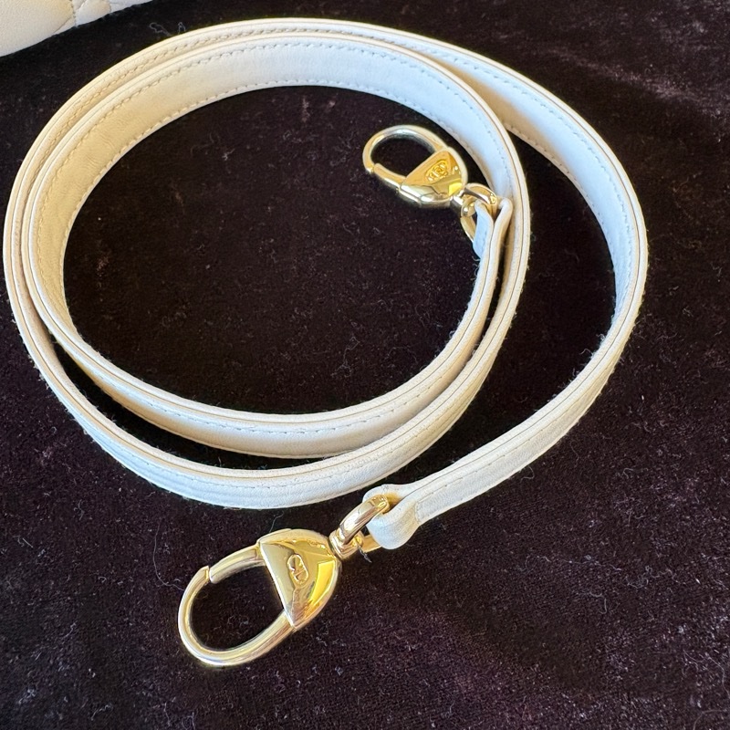 lady Dior 白色黛妃 附背帶-20