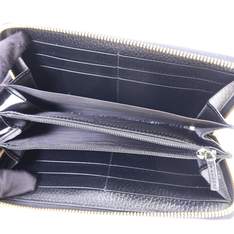 GUCCI 塗層帆布/牛皮皮革GG Marmont Long Wallet金扣長錢包-4