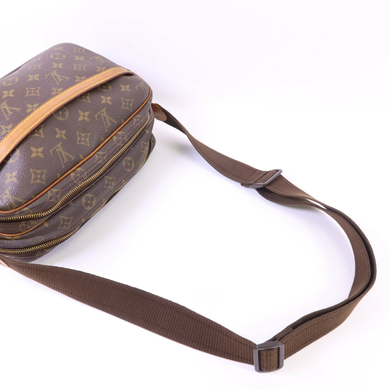 LOUIS VUITTON Monogram Reporter PM金扣肩背袋-4