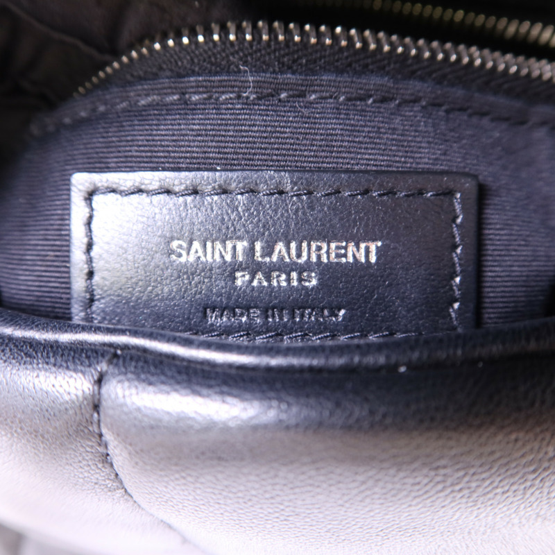 YVES SAINT LAURENT 羊皮皮革Puffer Small銀扣鏈帶肩背袋-6