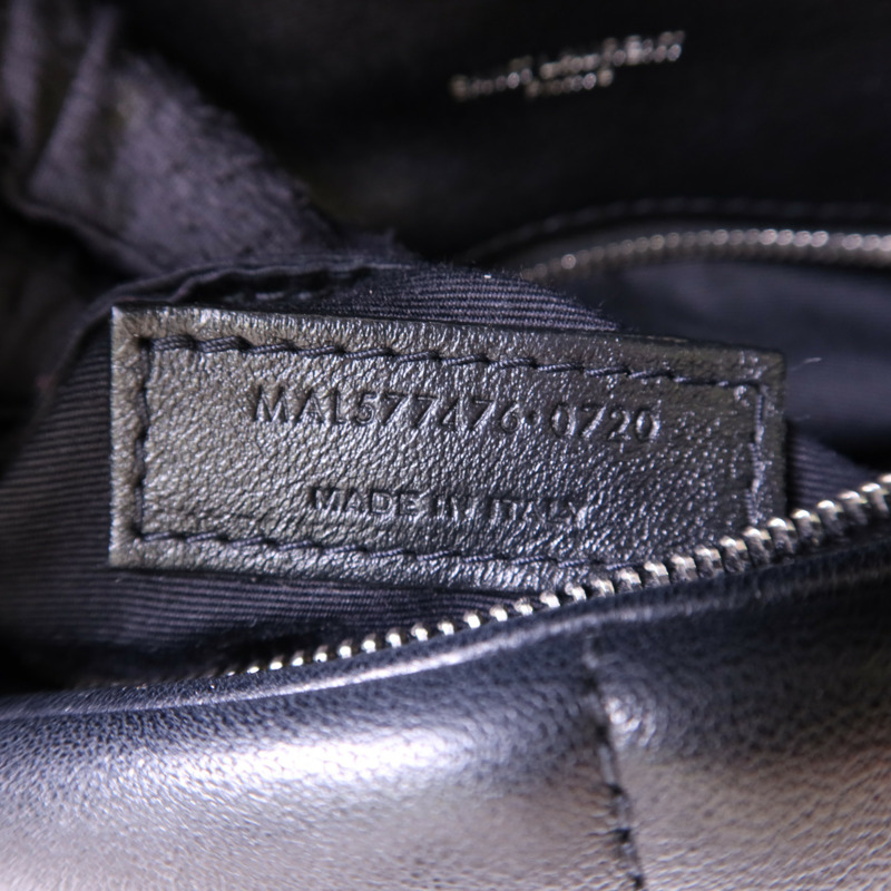 YVES SAINT LAURENT 羊皮皮革Puffer Small銀扣鏈帶肩背袋-7