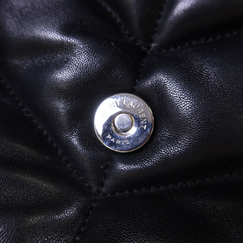 YVES SAINT LAURENT 羊皮皮革Puffer Small銀扣鏈帶肩背袋-8