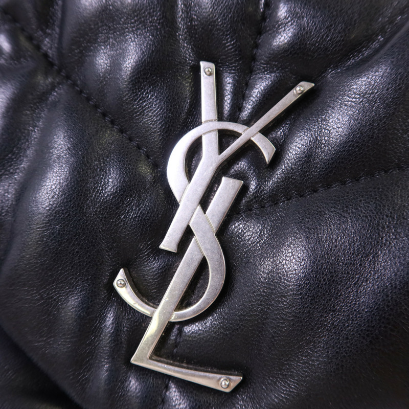 YVES SAINT LAURENT 羊皮皮革Puffer Small銀扣鏈帶肩背袋-10