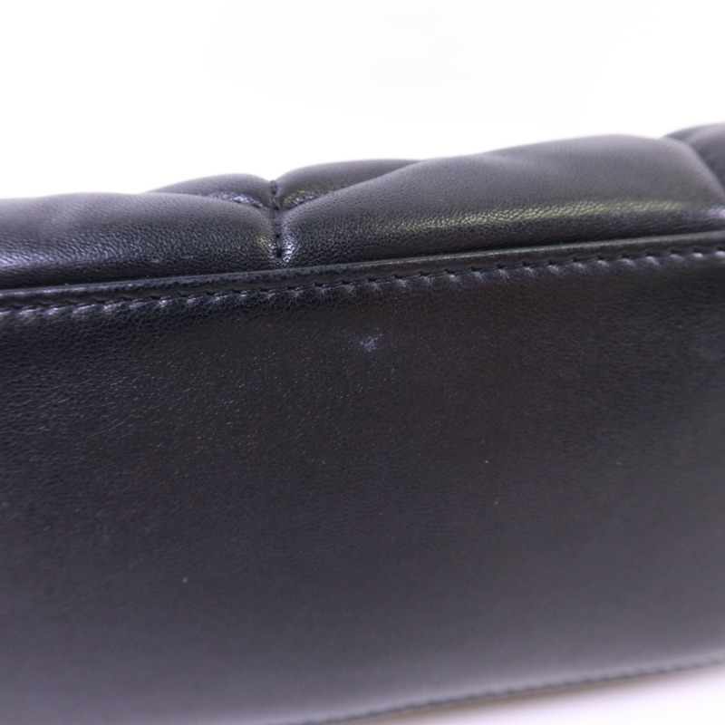 YVES SAINT LAURENT 羊皮皮革Puffer Small銀扣鏈帶肩背袋-14