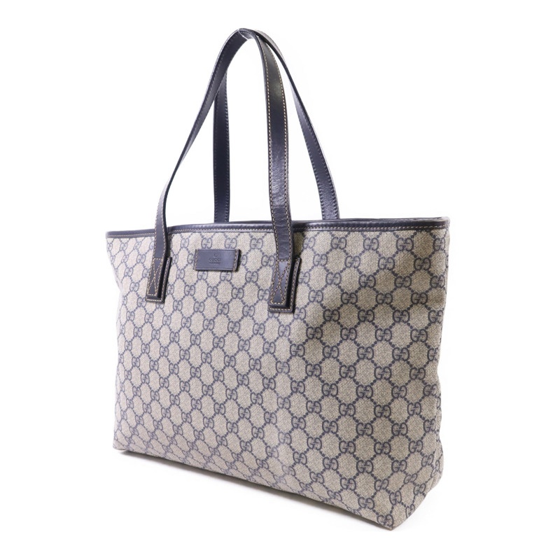 GUCCI 塗層帆布Tote Bag銀扣手挽袋-1