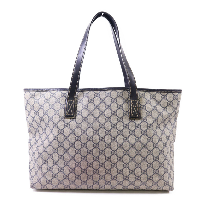 GUCCI 塗層帆布Tote Bag銀扣手挽袋-2