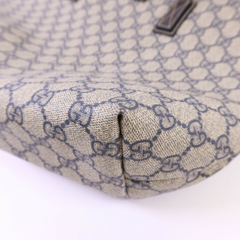 GUCCI 塗層帆布Tote Bag銀扣手挽袋-9