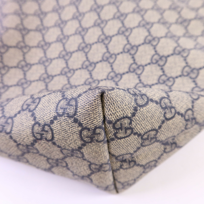 GUCCI 塗層帆布Tote Bag銀扣手挽袋-11
