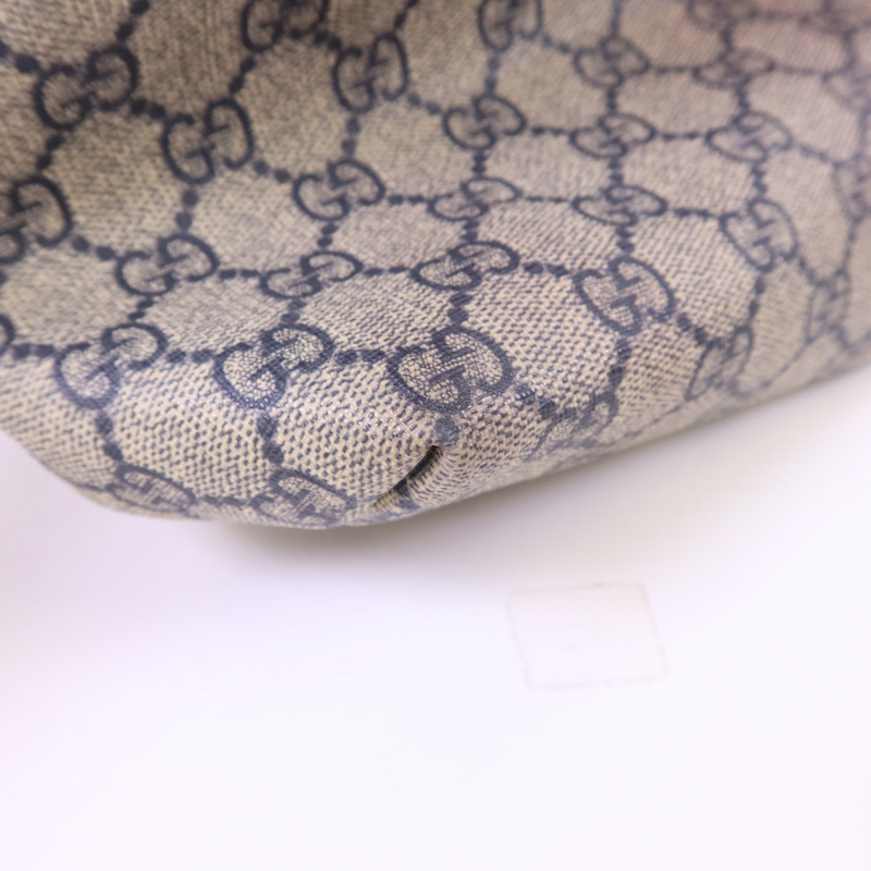 GUCCI 塗層帆布Tote Bag銀扣手挽袋-12