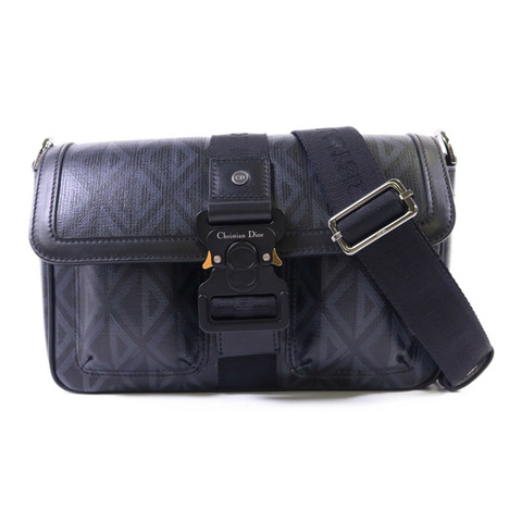 Dior 塗層帆布Hit The Road銀扣肩背袋