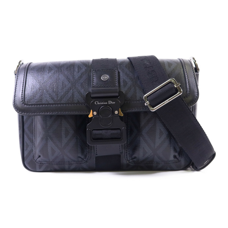 Dior 塗層帆布Hit The Road銀扣肩背袋-0