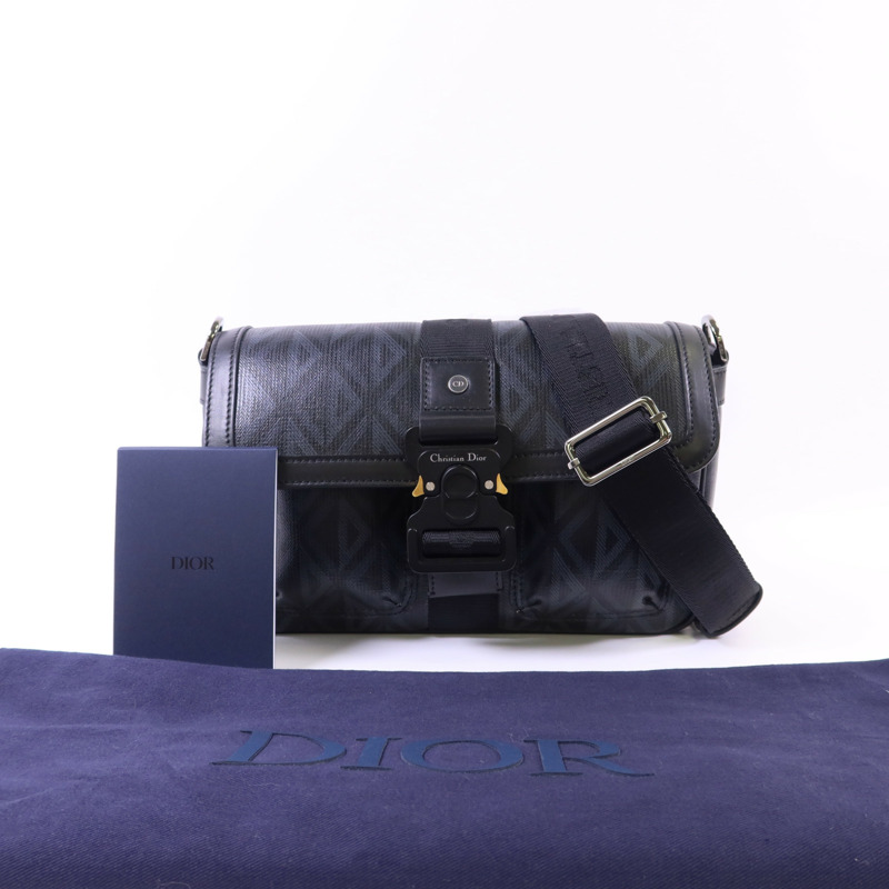 Dior 塗層帆布Hit The Road銀扣肩背袋-17