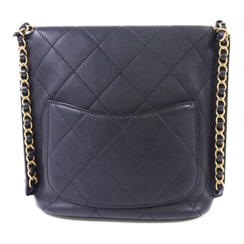 CHANEL 牛皮皮革Chain Shoulder Bag金扣鏈帶肩背袋-1