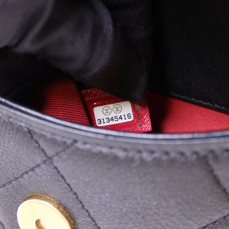 CHANEL 牛皮皮革Chain Shoulder Bag金扣鏈帶肩背袋-7