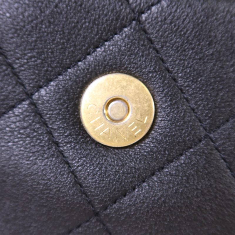 CHANEL 牛皮皮革Chain Shoulder Bag金扣鏈帶肩背袋-10