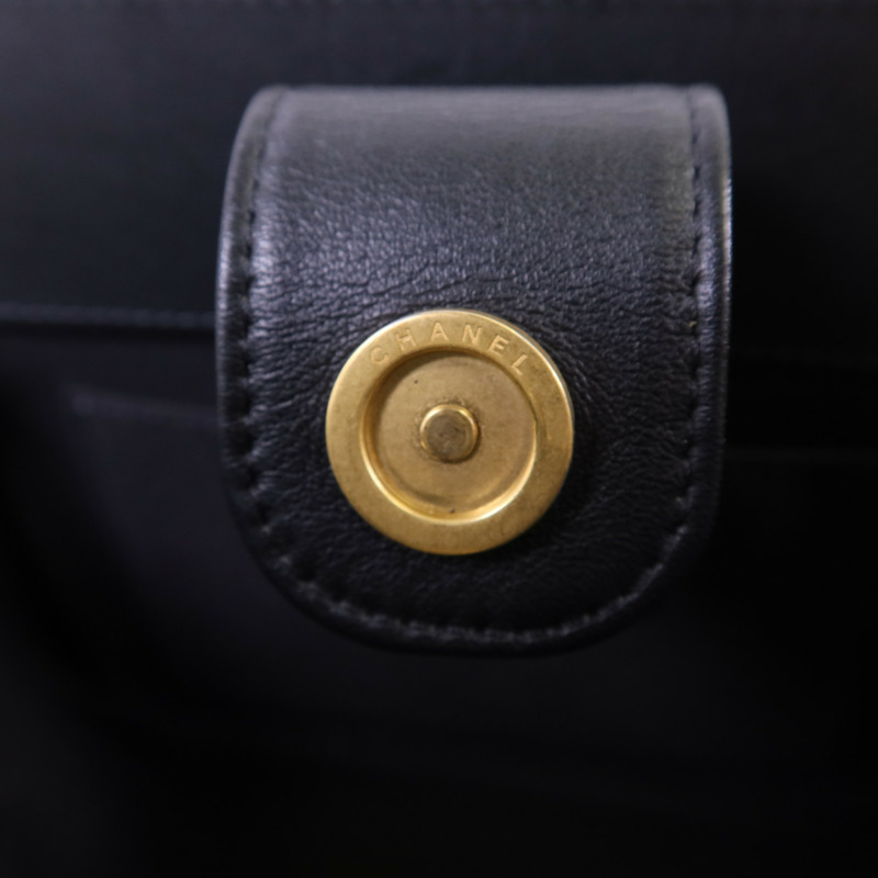 CHANEL 牛皮皮革Chain Shoulder Bag金扣鏈帶肩背袋-8