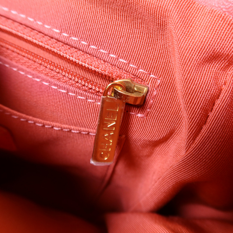 CHANEL 羊皮皮革Backpack金扣背包-8