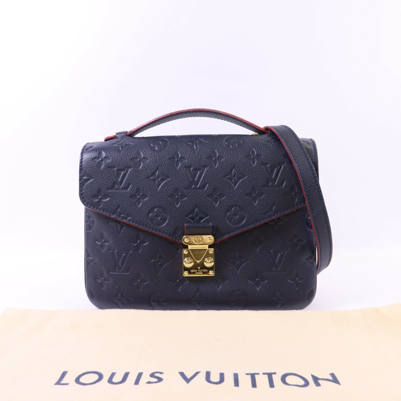 LOUIS VUITTON Monogram Empreinte Pochette Metis金扣手挽肩背兩用袋-16