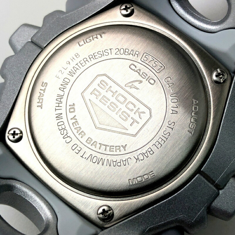 卡西歐 G-SHOCK 手錶 GA-V01A-8A，10 年電池壽命，有機設計，銀色，GA-V01 系列，2025 年 4 月發售，三國丘店有售。-7