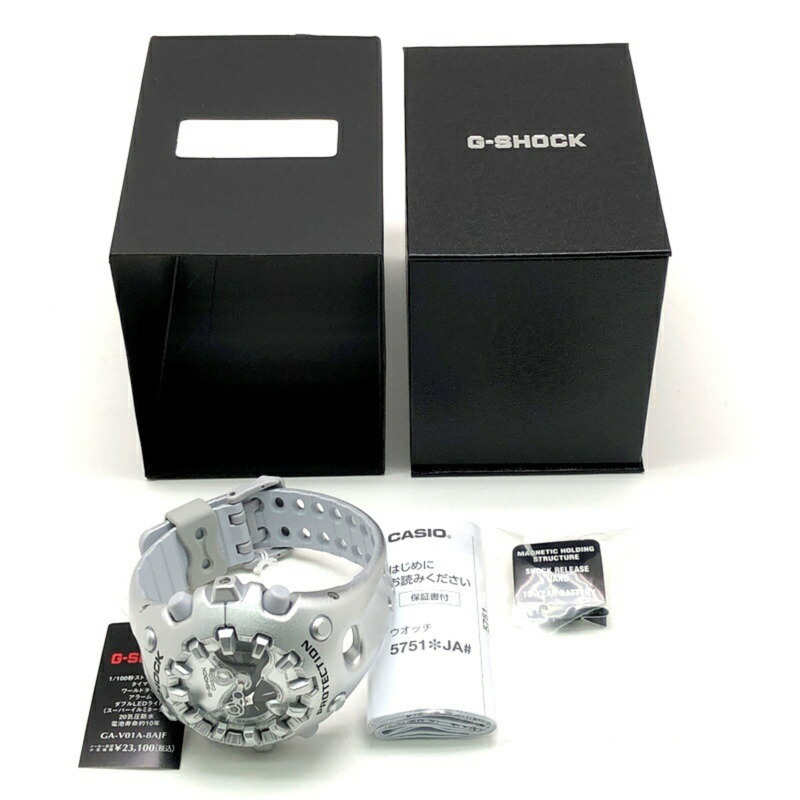 卡西歐 G-SHOCK 手錶 GA-V01A-8A，10 年電池壽命，有機設計，銀色，GA-V01 系列，2025 年 4 月發售，三國丘店有售。-9